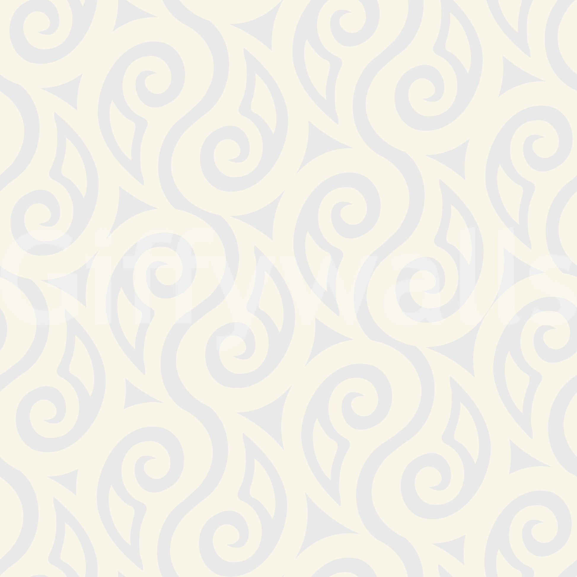 Cream and Grey Swirl Pattern Wallpaper⁠