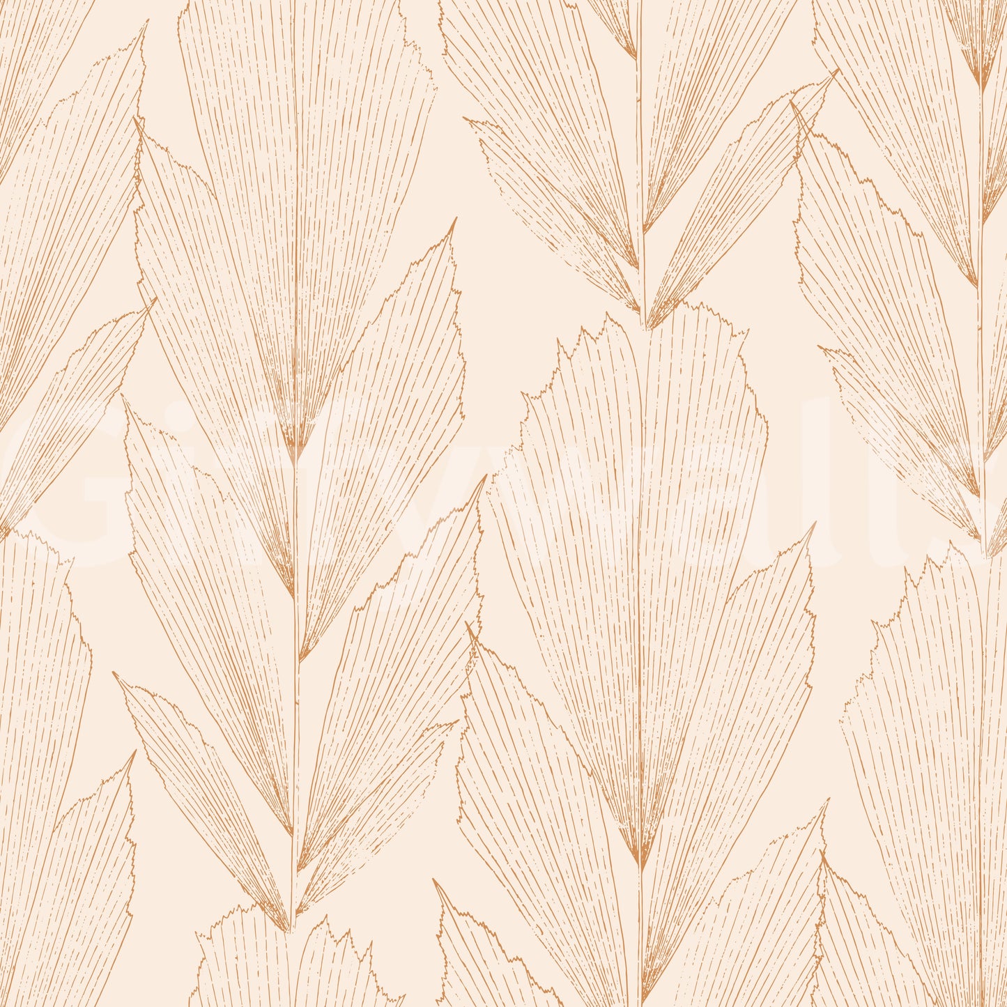 Earthy Botanical Line Art Wallpaper⁠