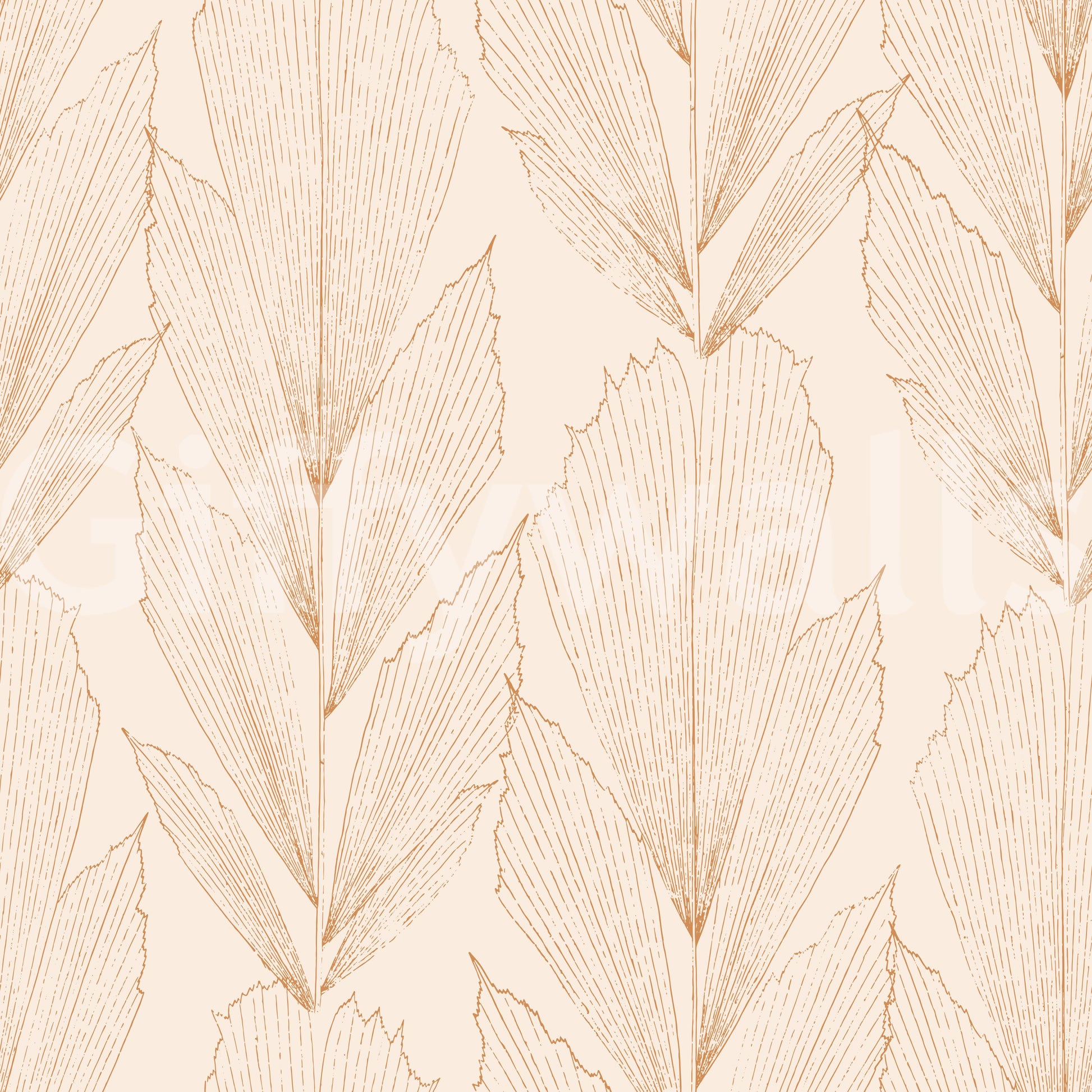 Earthy Botanical Line Art Wallpaper⁠