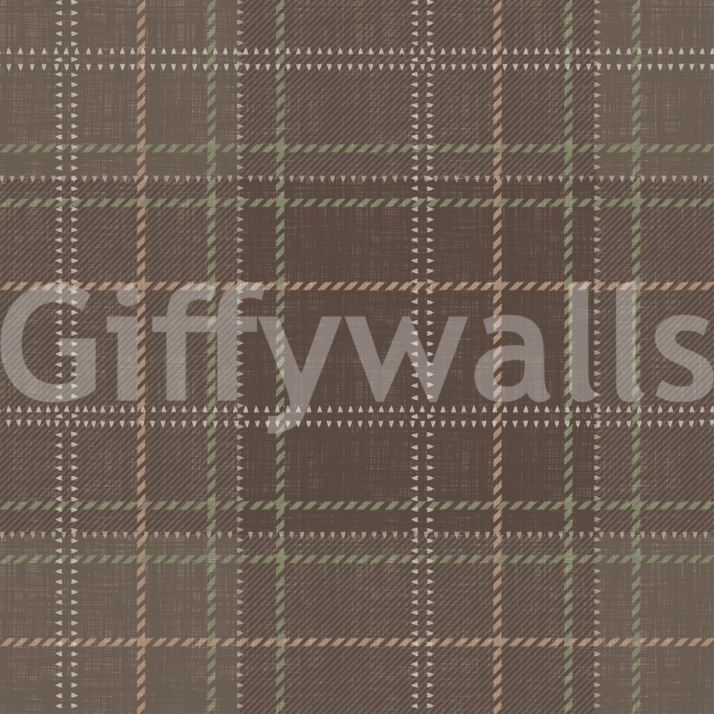 Winter Heritage - Tartan Checkerboard Plaid Block - Soft Taupe Blend Wallpaper⁠