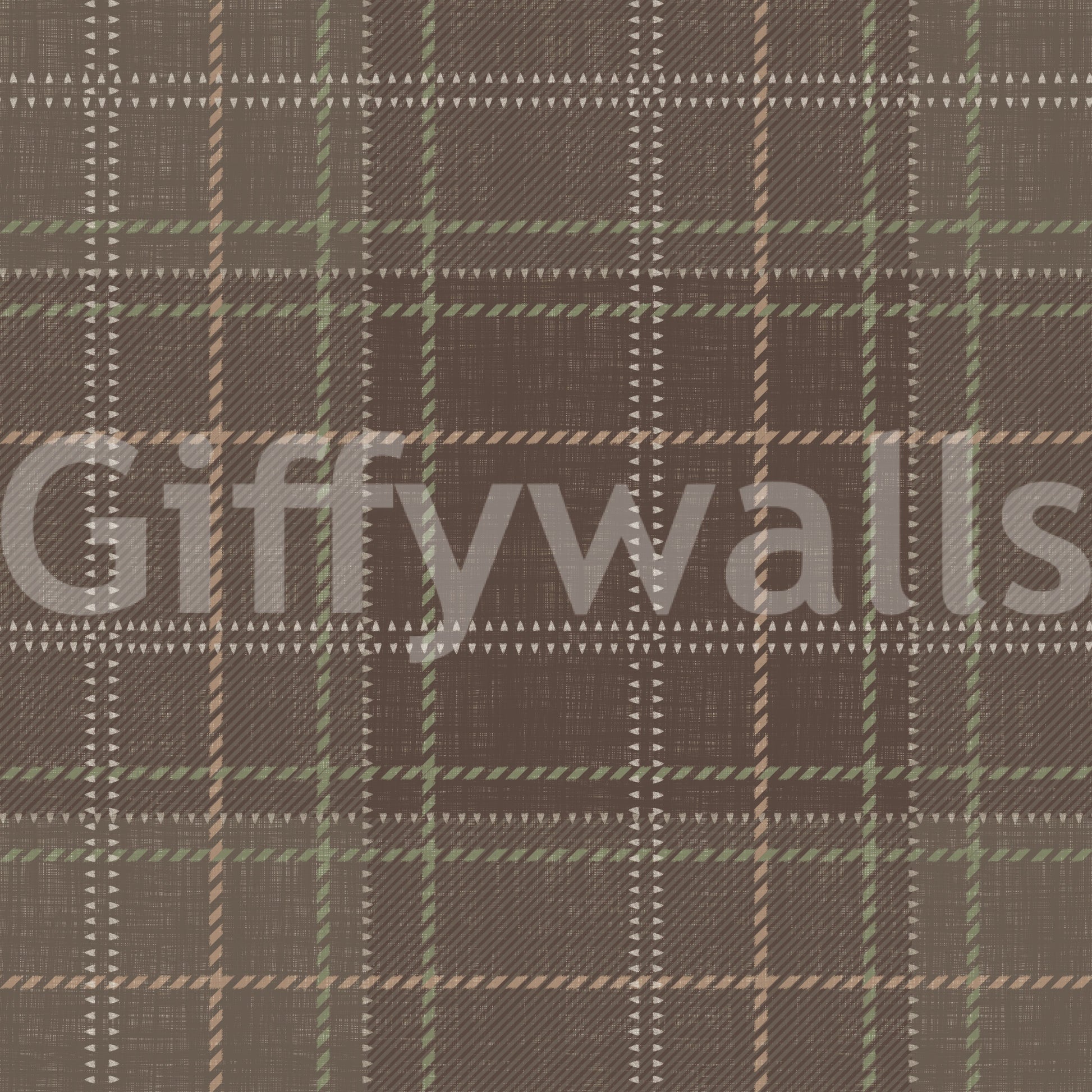 Winter Heritage - Tartan Checkerboard Plaid Block - Soft Taupe Blend Wallpaper⁠