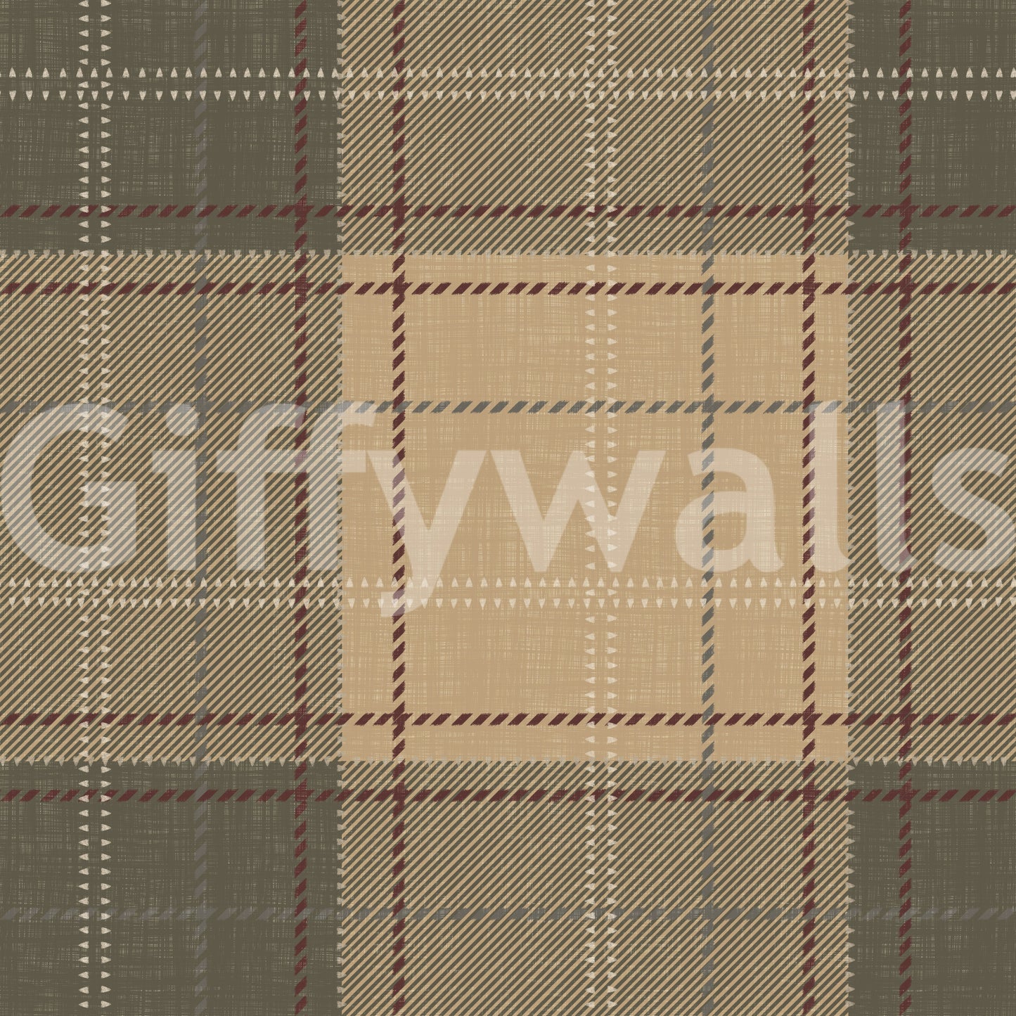 Winter Heritage - Tartan Checkerboard Plaid Block - Warm Earth Shade Wallpaper⁠