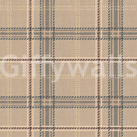 Winter Heritage - Windowpane Tartan Plaid Check - Crisp Indigo Tint Wallpaper⁠