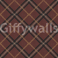 Winter Heritage - Tartan Trellis Plaid Grid - Dark Moody Mix Wallpaper⁠