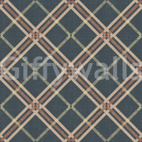 Winter Heritage - Tartan Trellis Plaid Grid - Crisp Cool Tone Wallpaper⁠