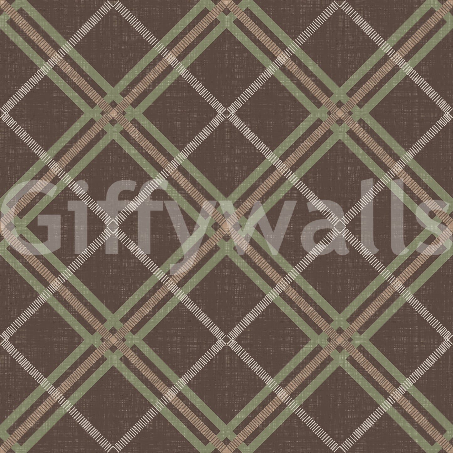 Winter Heritage - Tartan Trellis Plaid Grid - Soft Muted Hue Wallpaper⁠