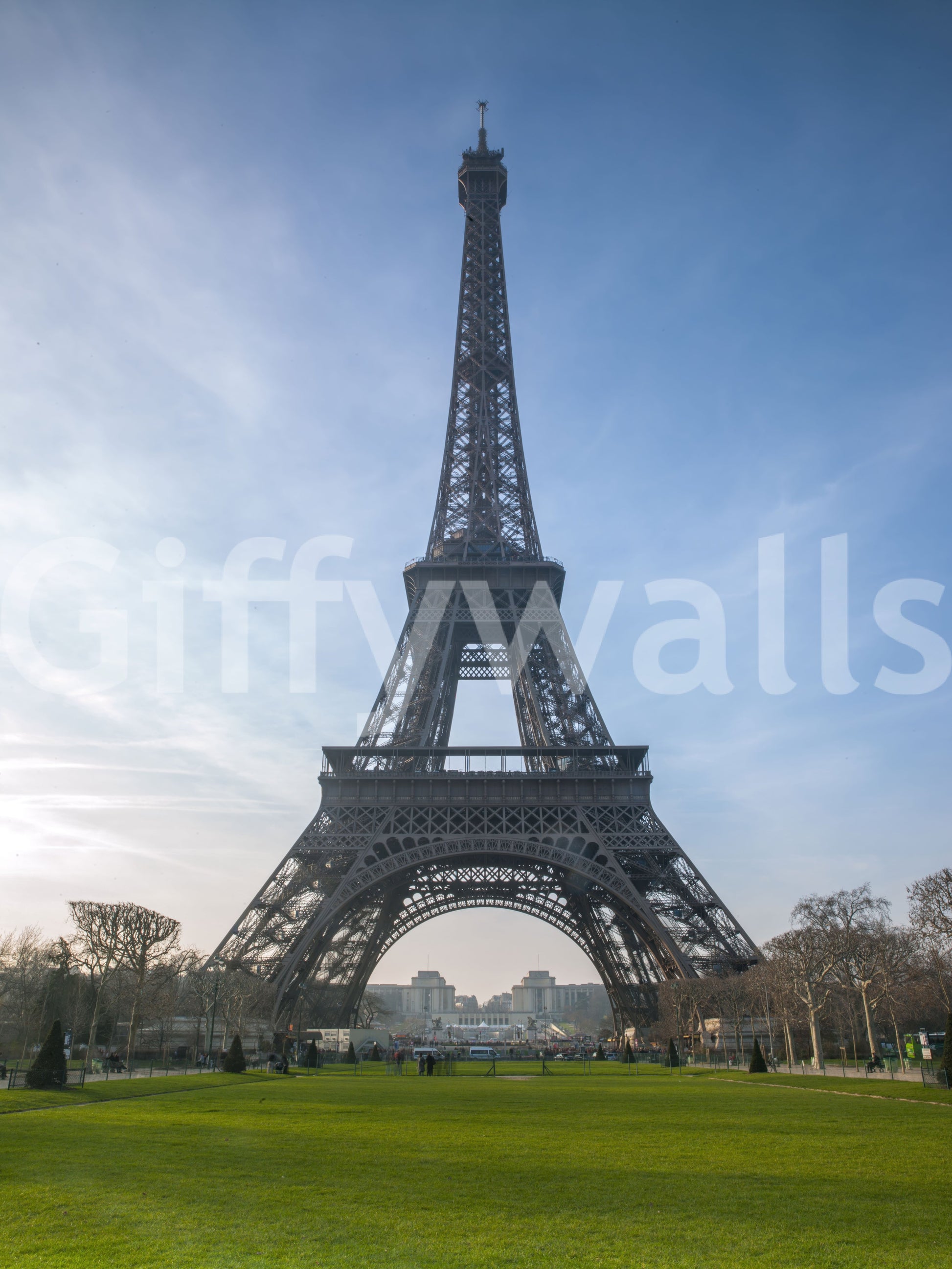 Iconic Paris Landmark Iron Lattice Wall Mural