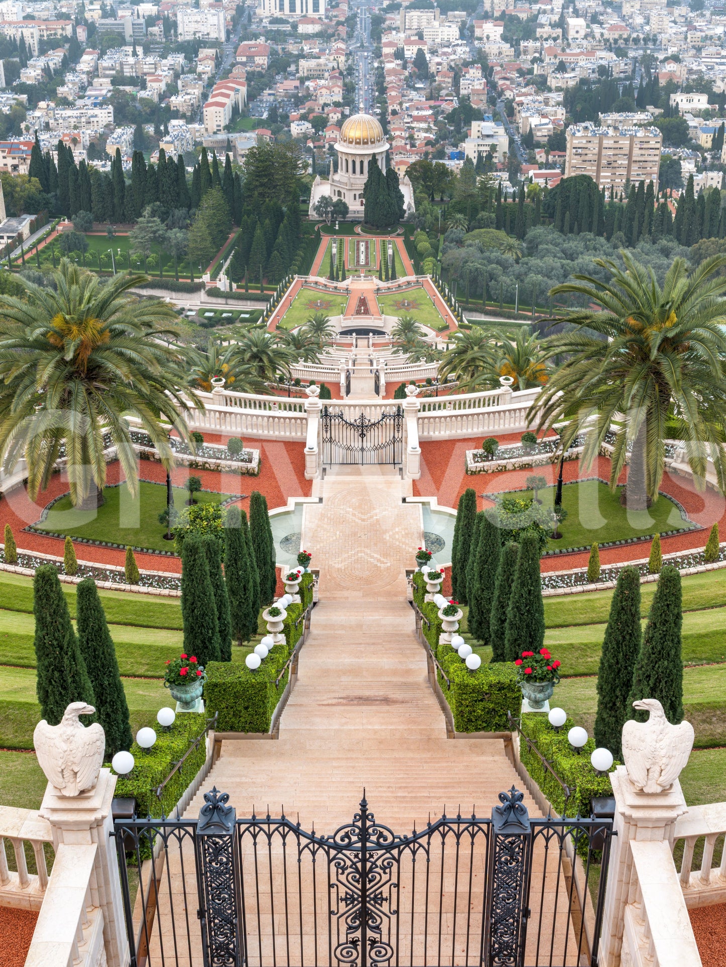 Symmetrical Mediterranean Terrace Wall Mural