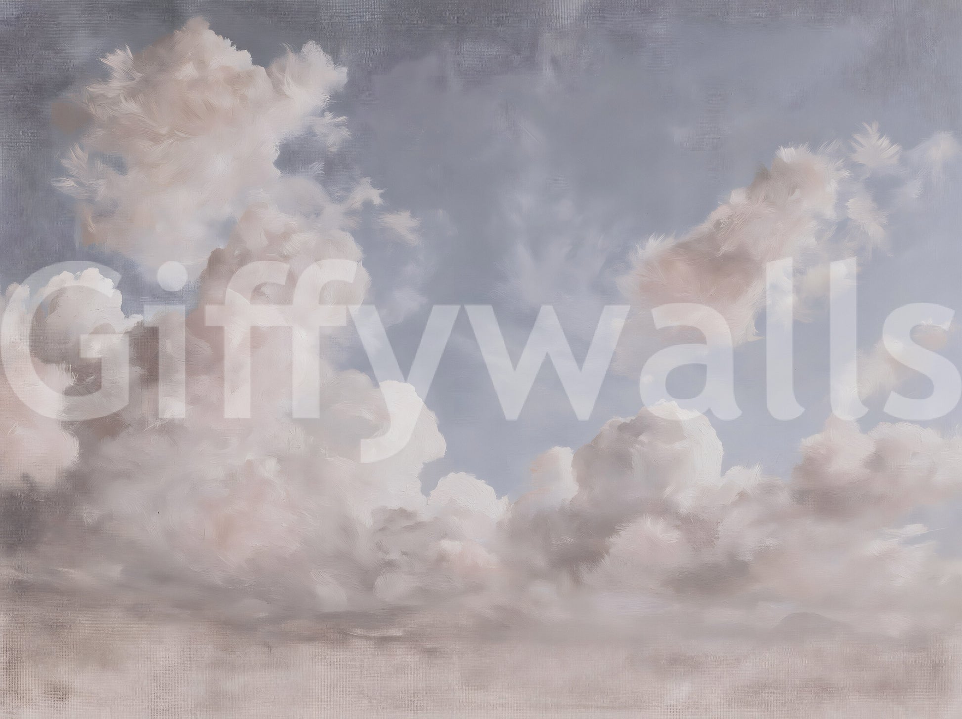 Ethereal Drift Painted Sky Wall Mural