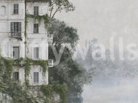 Misty Botanical Architectural Haven Wall Mural