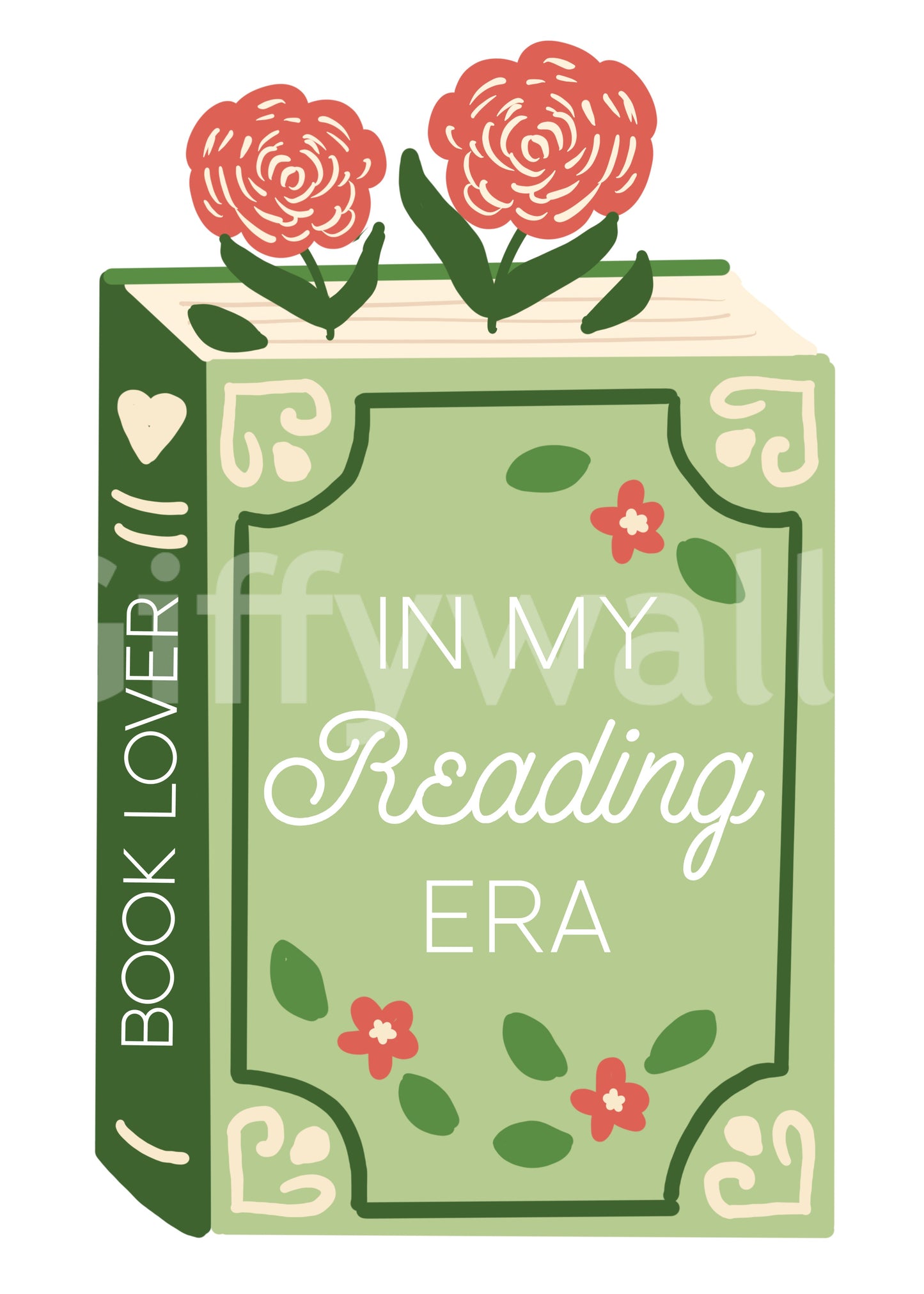 Book Lover Reading Era Wall Mural