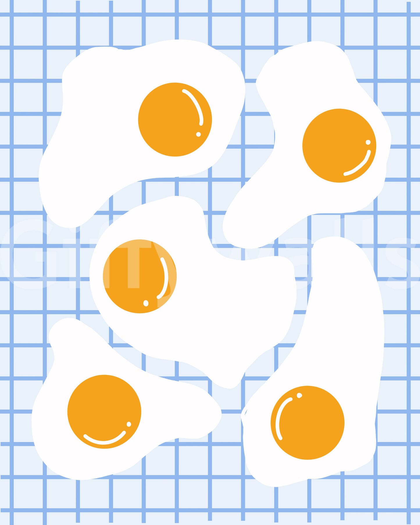 Fried Egg Breakfast Wall Mural