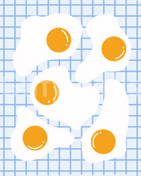 Fried Egg Breakfast Wall Mural