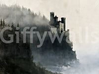 Enigmatic Stone Citadel Wall Mural