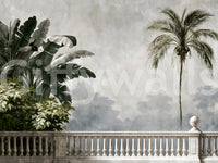 Classical Balcony Garden View Wall Mural