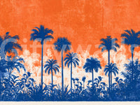 Abstract Tropical Sunset Canopy Wall Mural