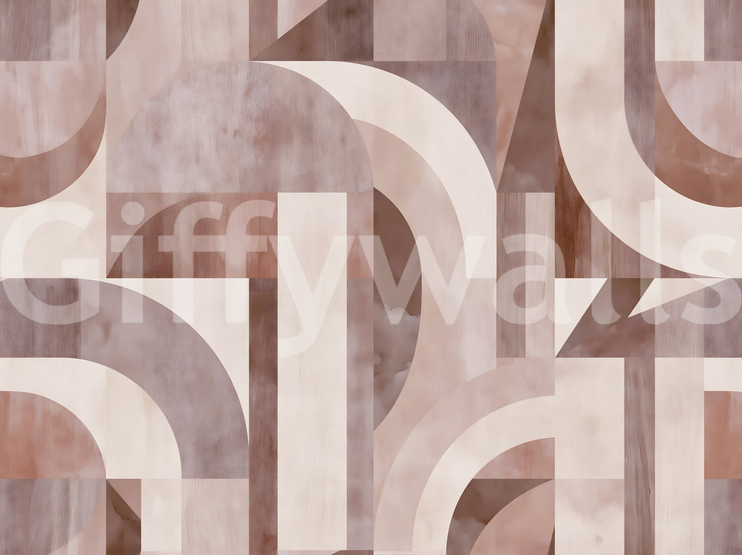 Geometric Terracotta Arches Wall Mural