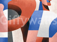 Modern Geometric Abstraction Wall Mural