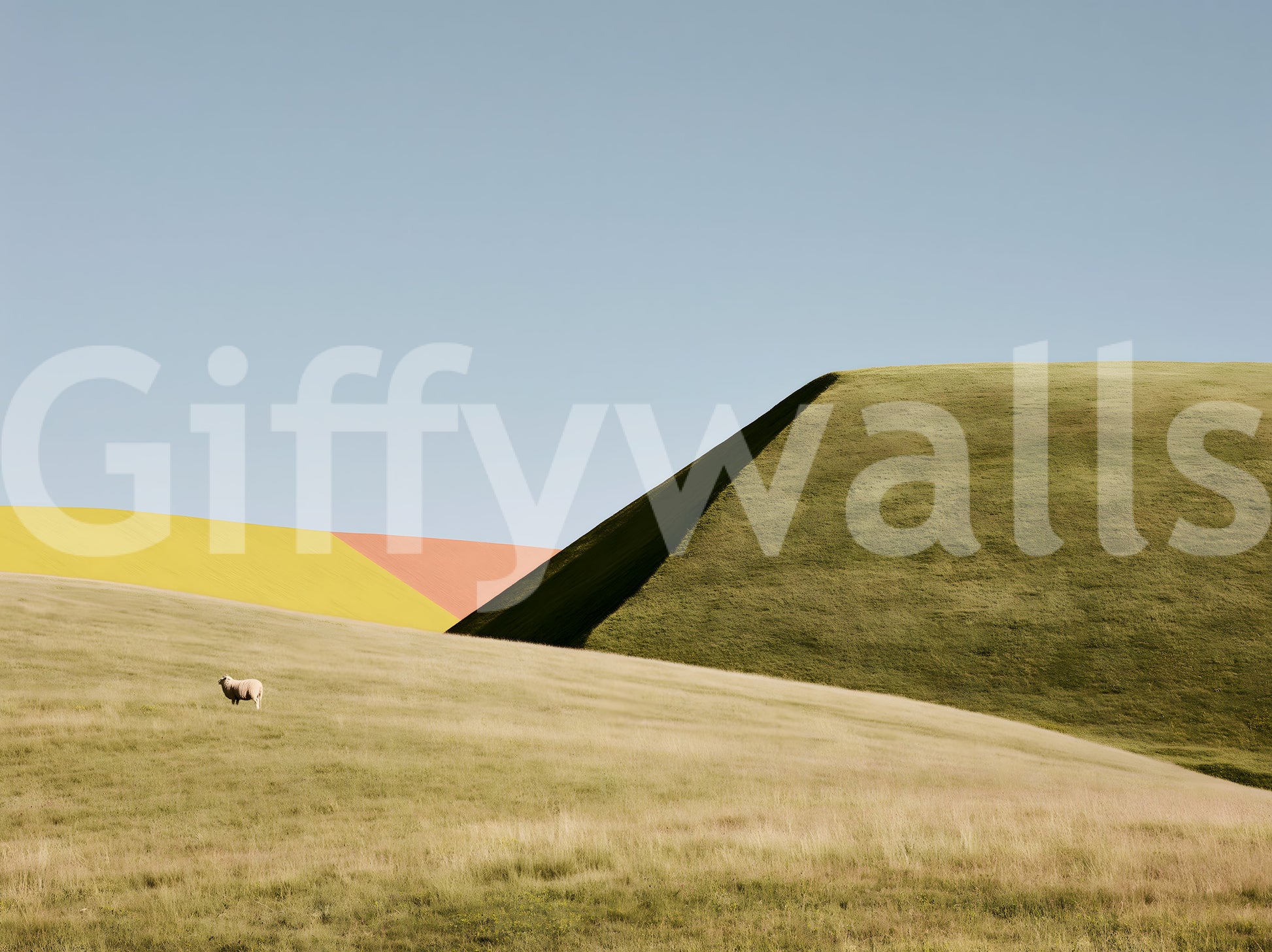 Abstract Geometric Meadow Wall Mural
