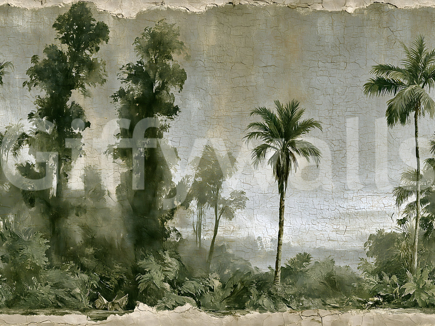 Aged Tropical Forest Landscape Wall Mural