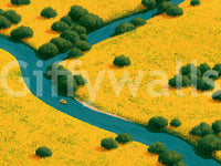 Summer Wildflower Stream Vista Wall Mural
