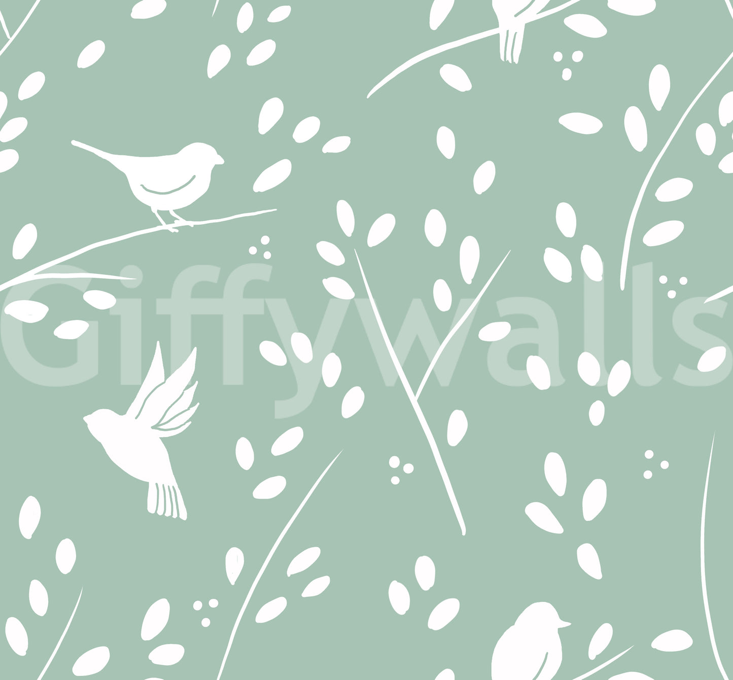 Lush Green Winter Forest Birds Wallpaper⁠