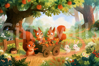 Autumn Woodland Friends Adventure Wall Mural