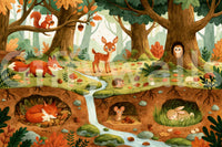 Woodland Creatures Forest Life Wall Mural