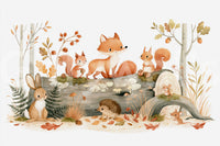 Forest Friends Woodland Gathering Wall Mural