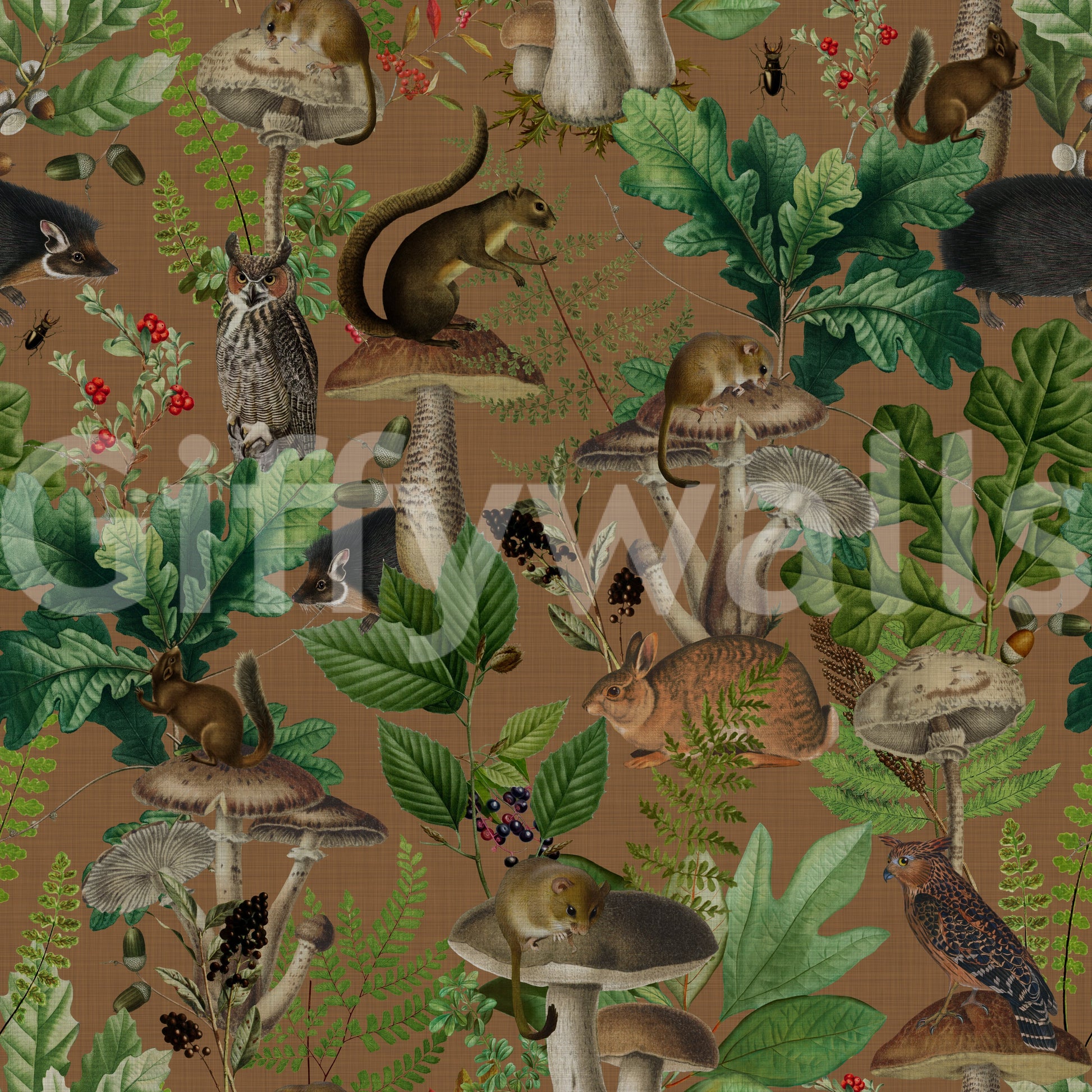 Enchanted Woodland Forest Creatures Wallpaper⁠
