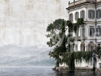 Italian Lakeside Villa Architectural View Wall Mural