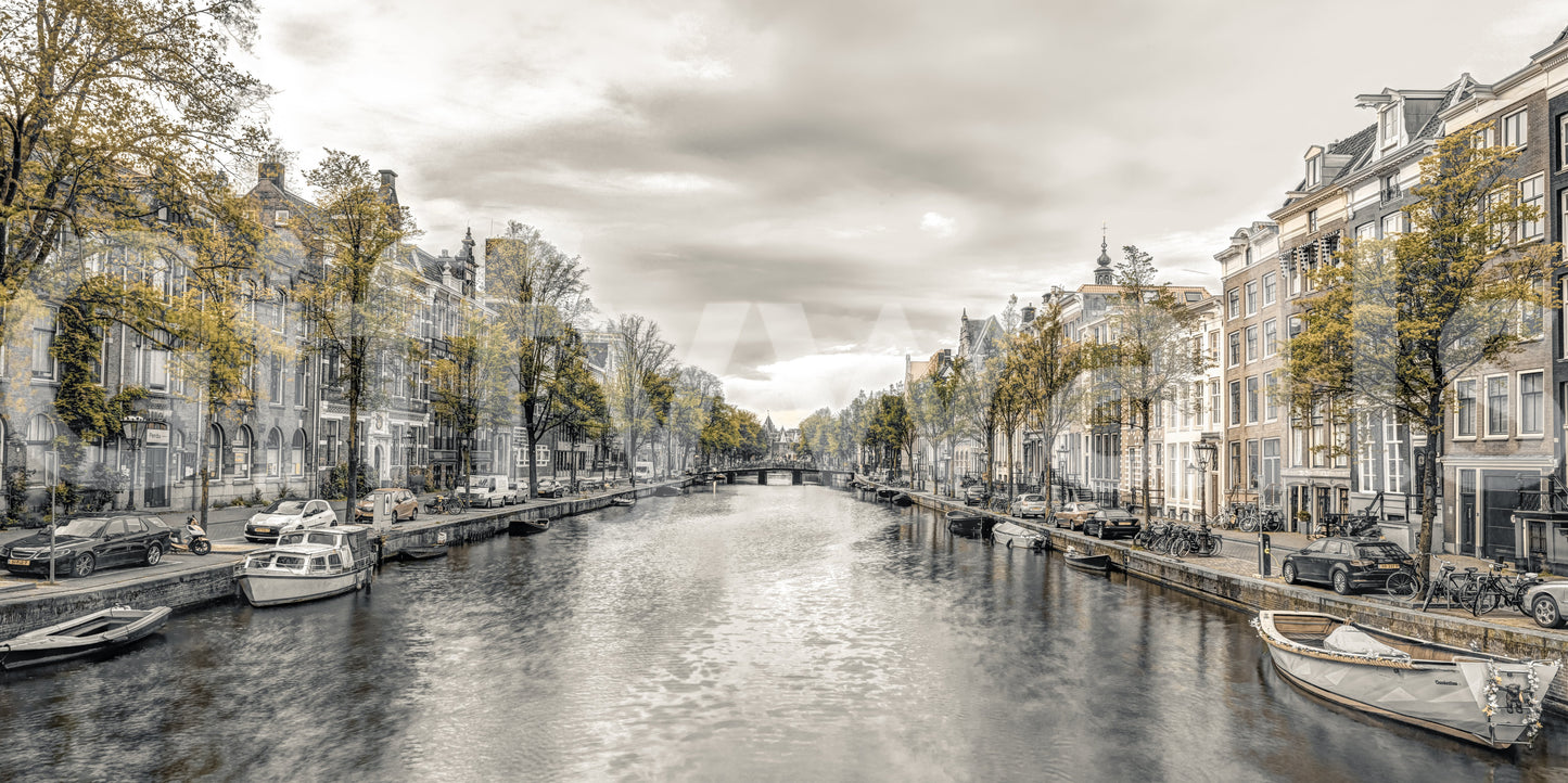 Classic Dutch Canal Architecture Wall Mural