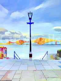 Riverside Bridge Architectural View Wall Mural