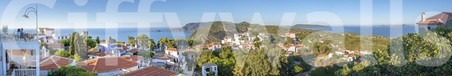 Sun-Kissed Aegean Hillside Retreat Wall Mural
