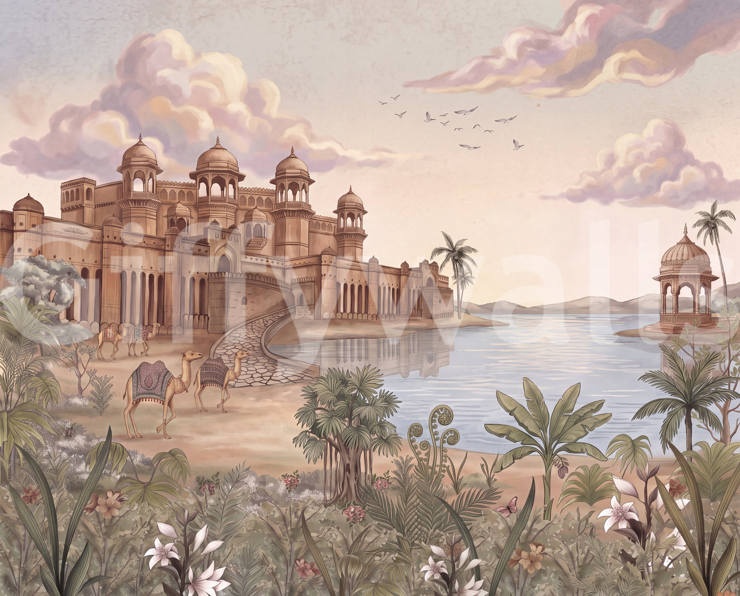 Palace by the Lake Wall Mural - RJM01