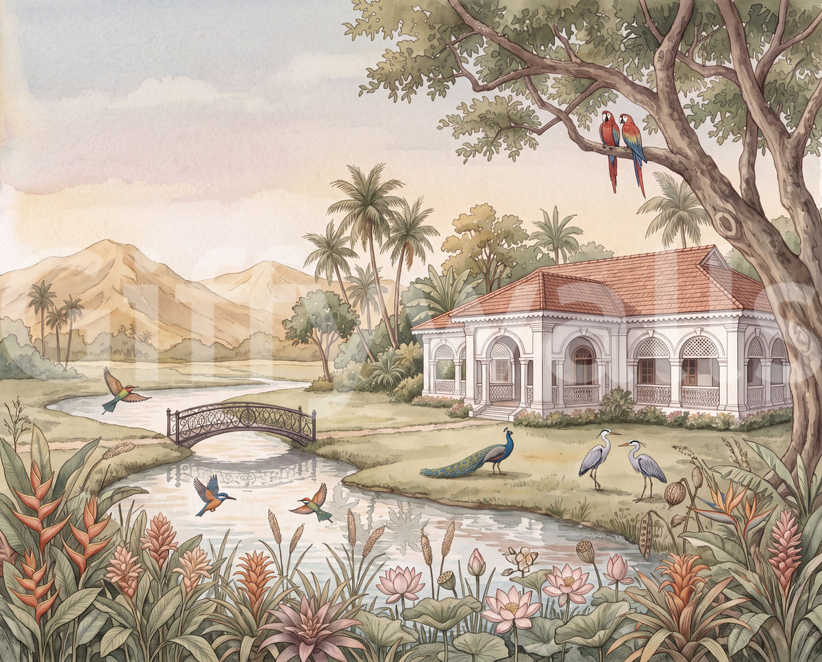 Whispering Garden Estate Wall Mural - RJM02