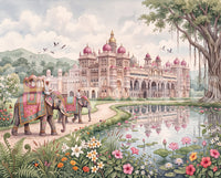 The Maharaja’s Lotus Garden Wall Mural - RJM06