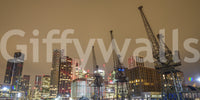Evening Docklands Architecture Panorama Wall Mural