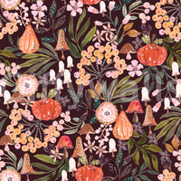 Autumn Harvest Botanical Pattern Wallpaper⁠