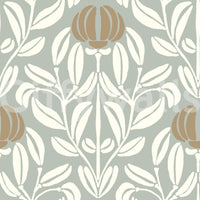 Sage and Cream Botanical Symmetry Wallpaper⁠