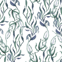 Watercolor Seaweed Silhouette Wallpaper⁠