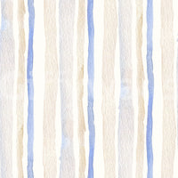 Serene Blue and Beige Watercolor Stripes Wallpaper⁠
