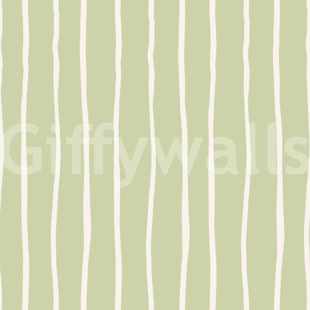 Soft Sage Hand-Drawn Vertical Stripes Wallpaper⁠