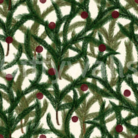 Dense Christmas Evergreen Pine Branch Winter Forest Pattern Wallpaper⁠
