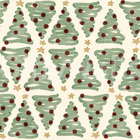 Alternating Holiday Xmas Staggered Christmas Trees Grid Wallpaper⁠