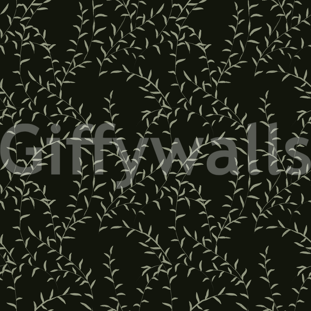 Minimalist Willow Branch Silhouette Wallpaper⁠