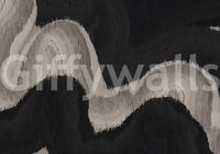 Charcoal Tonal Wave Abstract Wall Mural
