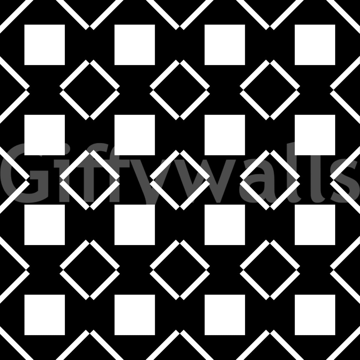 Minimalist Black and White Geometric Grid Wallpaper⁠