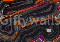 Fiery Strata Contemporary Pattern Wall Mural