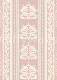 Soft Rose Vertical Floral Damask Wallpaper⁠